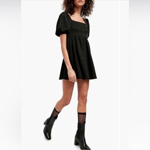 Free People Violet Mini Dress in Black - Size Small